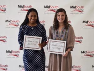 MSFCU 2018 Scholarship recipients Alexis Kelly and Maddie Jackson