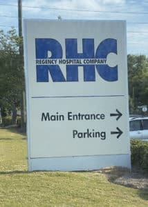 Regency Hospital Company front sign